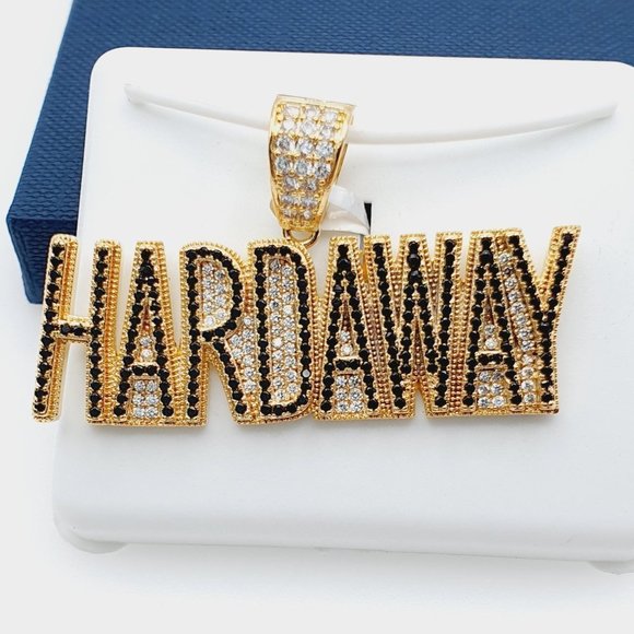 - "14K Gold Plated Cubic Zircon Pendant, EVBRS546 - Picture 1 of 10